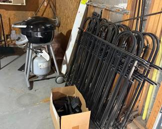 Black Metal Garden Fence Panels and Posts