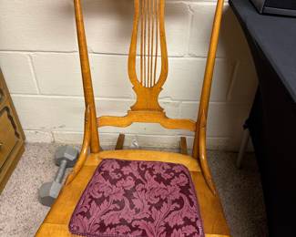 Antique Lyre Back Folding Music Chair