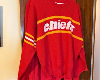 Vintage 80s/90s Cliff Engle Kansas City Chiefs Knit Sweater