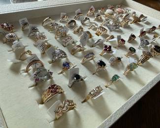 Assorted Gemstone and Gold Rings