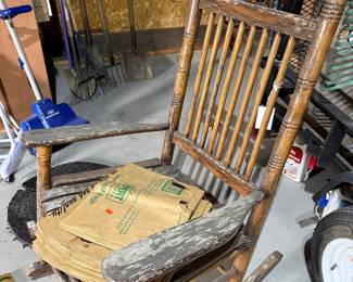 Antique Spindle Rocking Chair