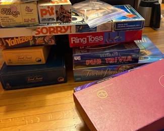Games Including Sorry, Ring Toss, Trivial Pursuit And Others