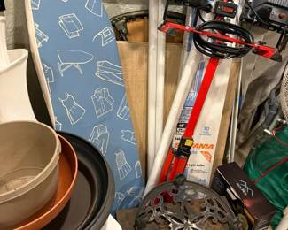Work Light, Fan, Storage Containers, Ironing Board, And Other Items