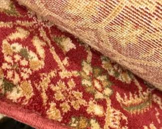 Oriental Area Rug In Red, Beige And Gold