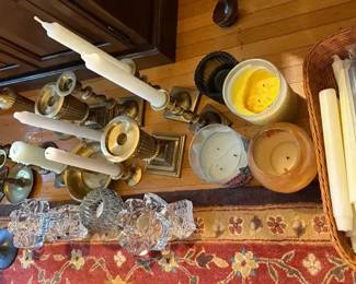 Candle Sticks, Candle Holders And Candles