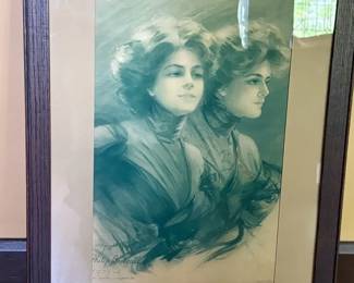  013 Framed Magazine Cover With 2 Women Faces