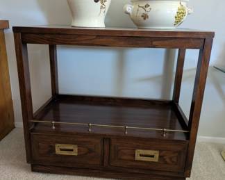 MCM Console/two drawer Expanding side  Table