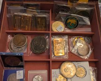 Copper Ingots & Round Medallions 