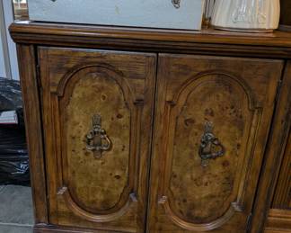 Vintage Hollywood Regency Console Cabinet