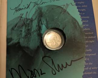 Governor A. schwarzenegger/Marie Schrieber  Signed California Commemorative State Quarter 