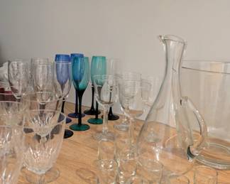 Crystal Decanter with Stemware 