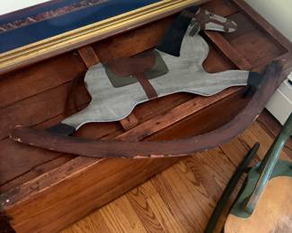 Wall mount rocking horse