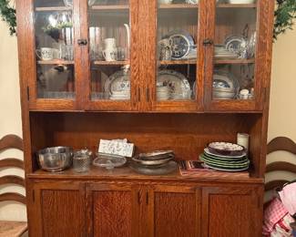 Gorgeous Oak Hutch and contents