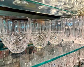 Cut crystal glasses with a brilliant pattern that catches the light beautifully. Perfect for serving cocktails or making everyday drinks feel a little more special.  Sold individually or discount as a set. 