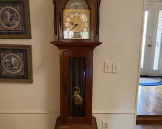 grandfather clock, vintage-style replica