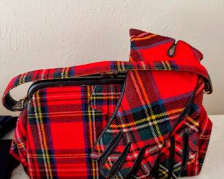 Scottish wool purse and matching driving gloves