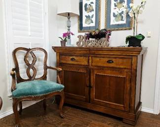 Antique Chair and Solid Dresser