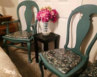 Teal Painted Chairs