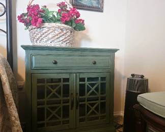Teal Side Cabinet