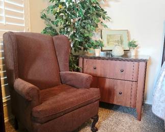 Plush Wingback Chair
