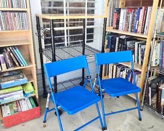 Kids Chairs and Rolling Rack