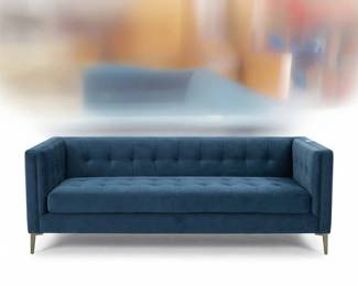 065 143contemporarytuftedbluevelvettuxedosofa