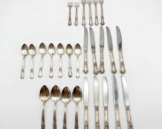 274 239silverplateflatwaregroupingfloralhandles
