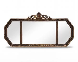 141 226carvedgiltwoodovermantelmirrorscrollworkcrest