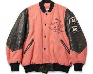 189 87brownieparispinkwoolleathervarsityjacket
