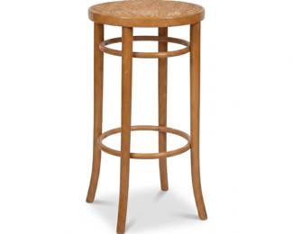 091 22bentwoodbarstoolroundcanedseat