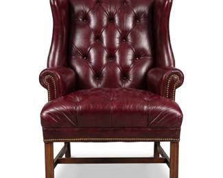 004 122hancockmooretuftedoxbloodleatherwingbackchair