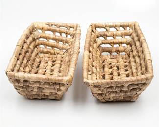 214 96pairwovenseagrassrectangularstoragebaskets