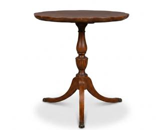 059 50regencystylemahoganypiecrusttripodsidetable