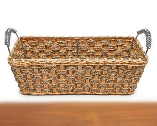 269 272rectangularwovenrattanseagrassbasket
