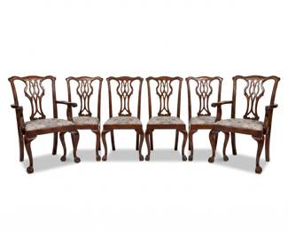 011 48setsixchippendalestylemahoganydiningchairs