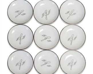 178 83setsixmonogrammedhghporcelainbutterpats