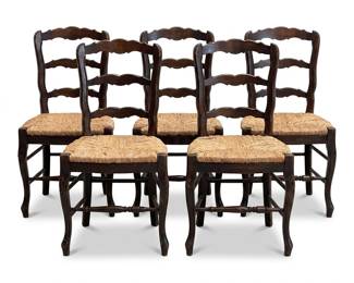 083 163setfourfrenchcountryladderbackrushseatchairs