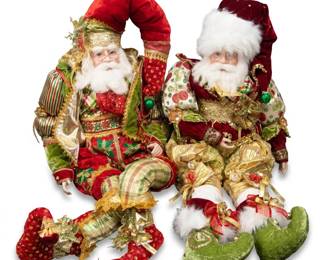 128 209pairornatechristmassantafiguresbells
