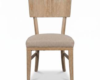 055 138paircerusedoakdiningchairswovenfabric