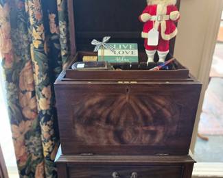 Silver chest & Harold Gale store display santa