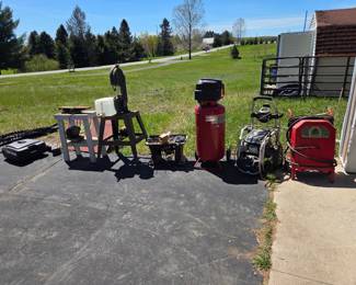 compressor, welder, power washer