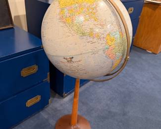 Vintage 1970s floor globe