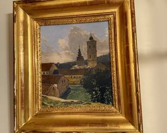 Original oil on board painting by JOSEF DANILOWATZ, c. 1914