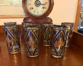 Rare culver 22k gold vintage glasses