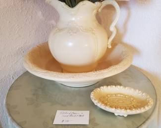 Antique basin and pitcher
