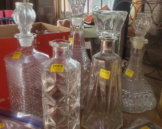 Vintage decanters