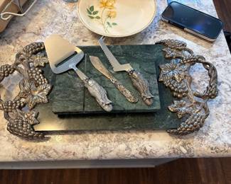 Pewter & marble