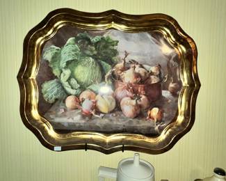 PAIR OF PAINTED METAL TRAYS