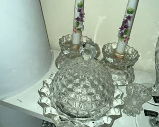 CANDLESTICKS & COVERED DISH