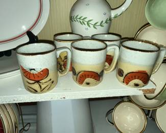 VINTAGE STONEWARE CUPS
